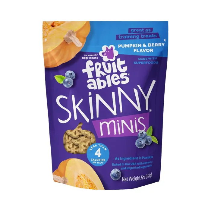 Fruitables Skinny Mini Pumpkin & Berry Dog Treats 5oz